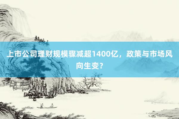 上市公司理财规模骤减超1400亿，政策与市场风向生变？