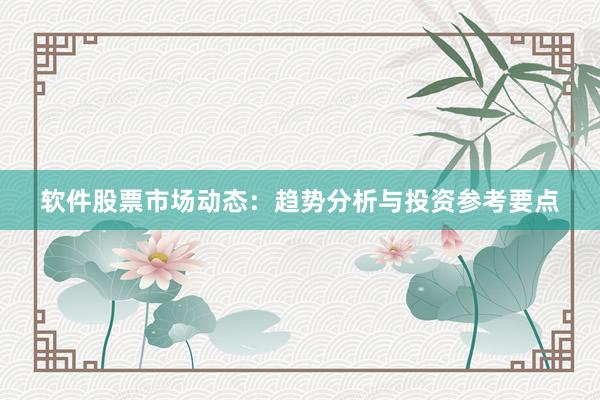 软件股票市场动态：趋势分析与投资参考要点