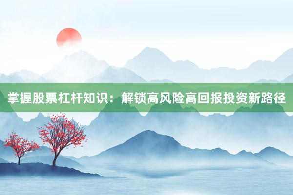 掌握股票杠杆知识：解锁高风险高回报投资新路径