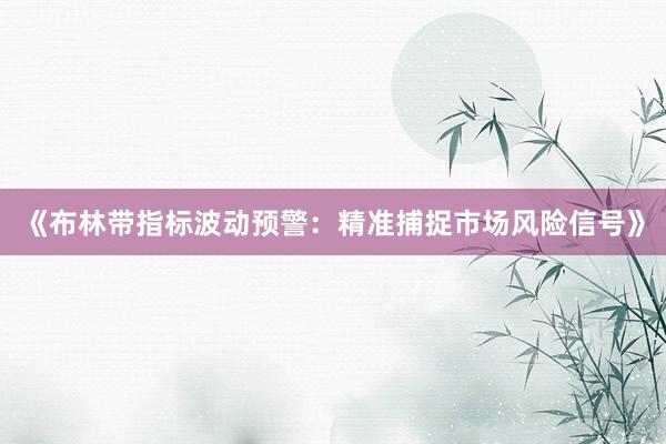 《布林带指标波动预警：精准捕捉市场风险信号》