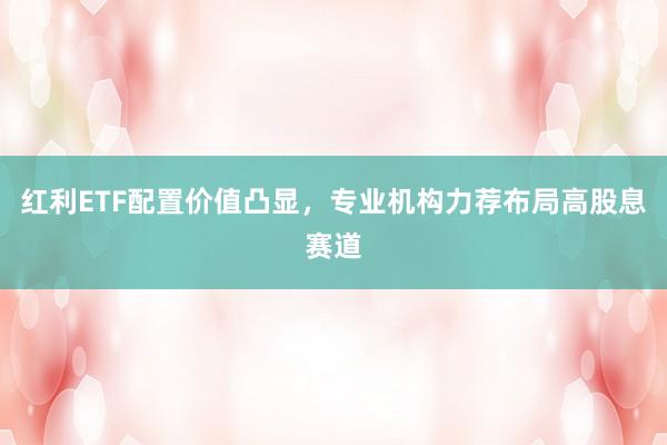 红利ETF配置价值凸显，专业机构力荐布局高股息赛道