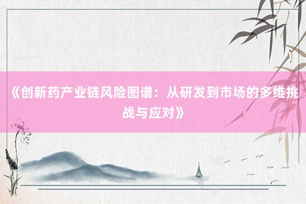 《创新药产业链风险图谱：从研发到市场的多维挑战与应对》