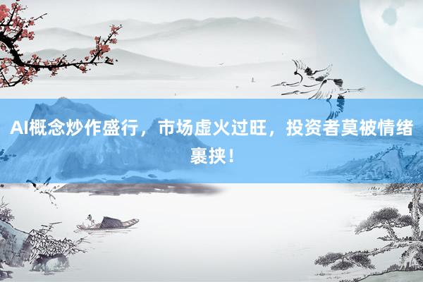 AI概念炒作盛行，市场虚火过旺，投资者莫被情绪裹挟！