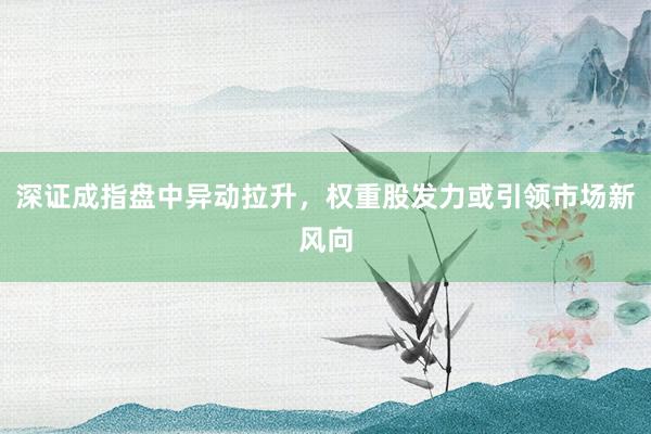 深证成指盘中异动拉升，权重股发力或引领市场新风向